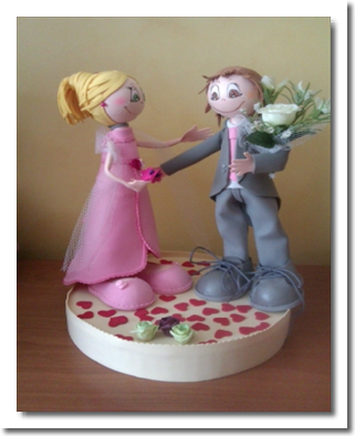 Fofuchas personalizadas pareja de novios